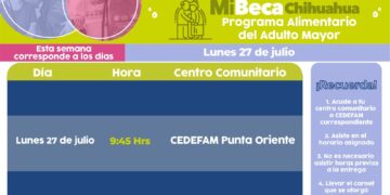 Continúa DIF Municipal con la entrega del Programa Alimentario para el Adulto Mayor