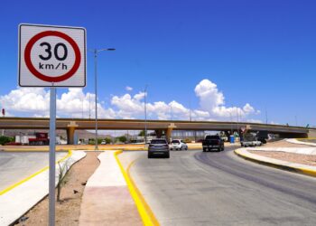 Abre Municipio circulación total en la glorieta del puente carretera Aldama y Fuerza Aérea