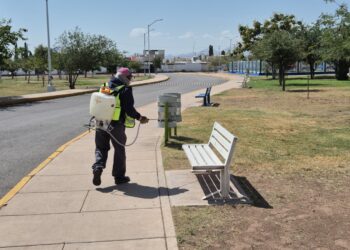 Mantiene Gobierno Municipal fumigaciones diarias en parques y espacios públicos de Chihuahua Capital